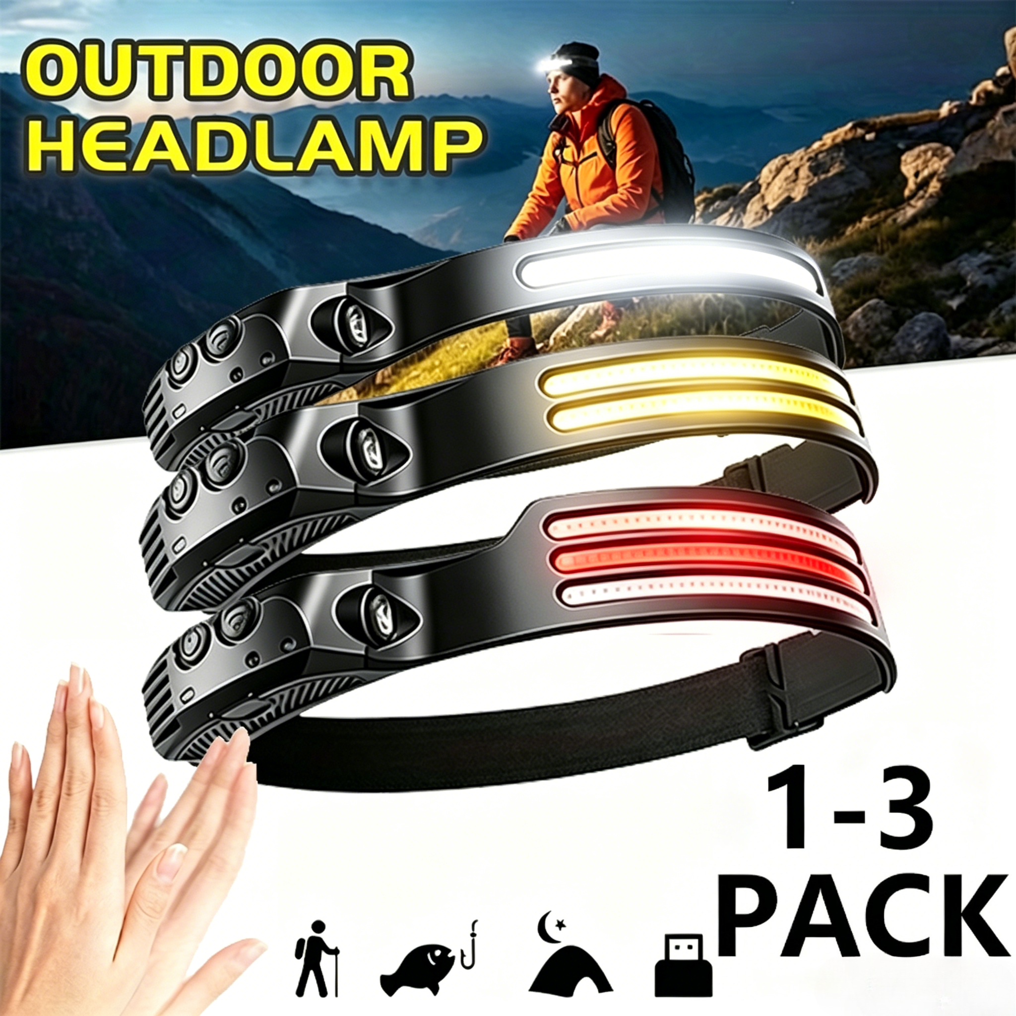 Led Headlight Bulbs - Super Bright Motion Sensor LED Headlamp