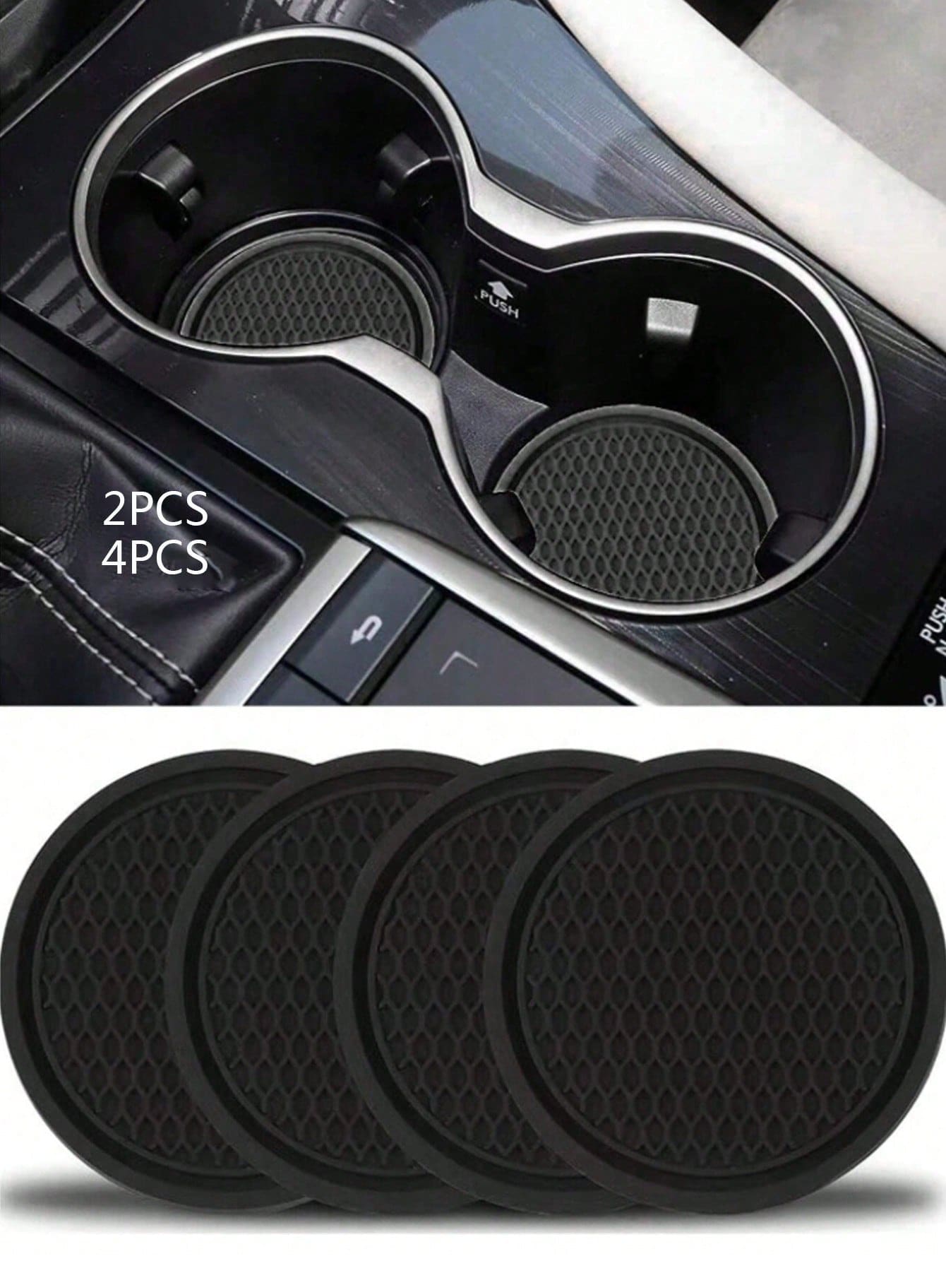 Car Accessories For Women - 2/4Pcs Non Slip Embedded Car Cup