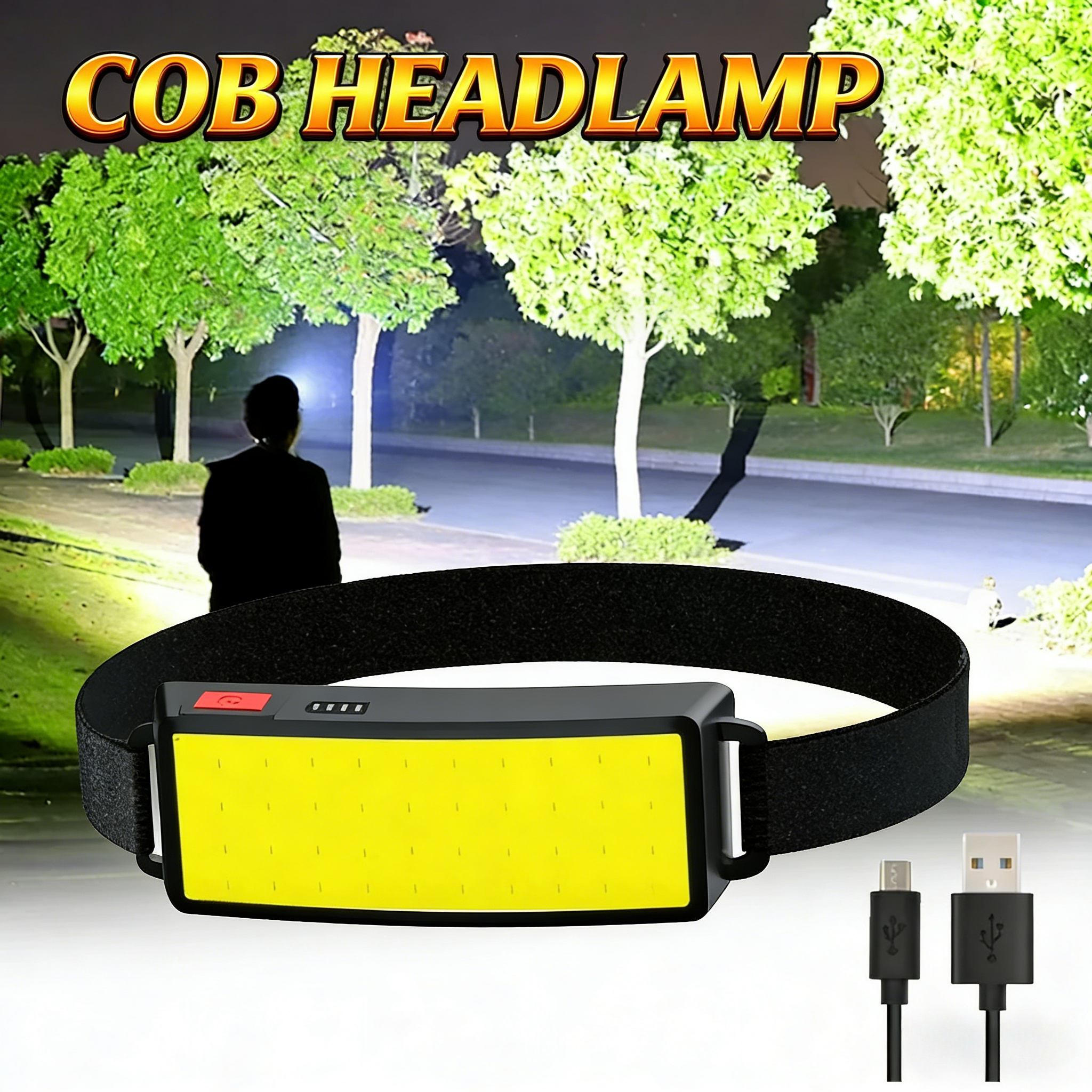 Led Headlight Bulbs - COB Portable LED Headlights Outdoor Headlight