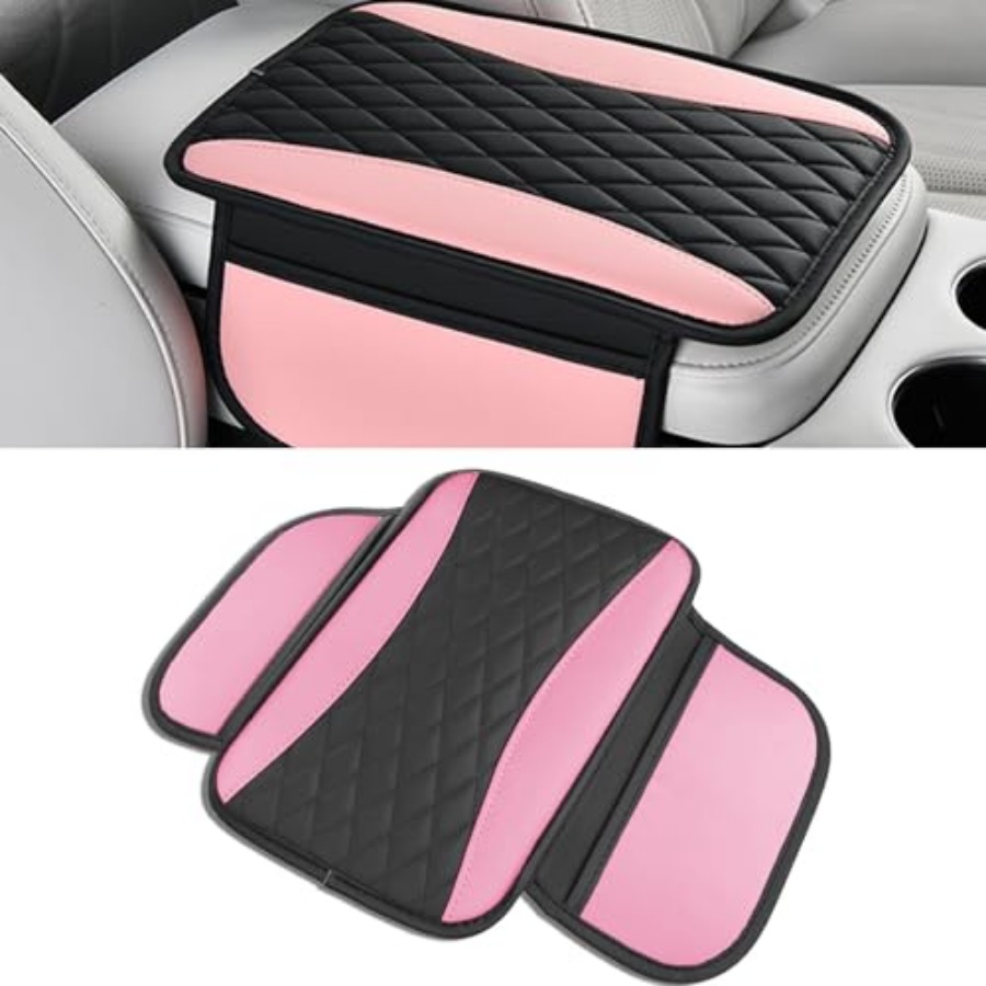 Leather Car Seat Cover - Leather Car Center Console Cover with