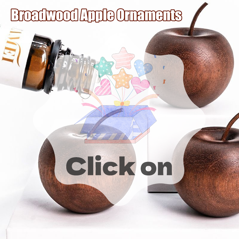 Car Fragrance Diffuser - 1PCS Of Wooden Apple Shaped Essential