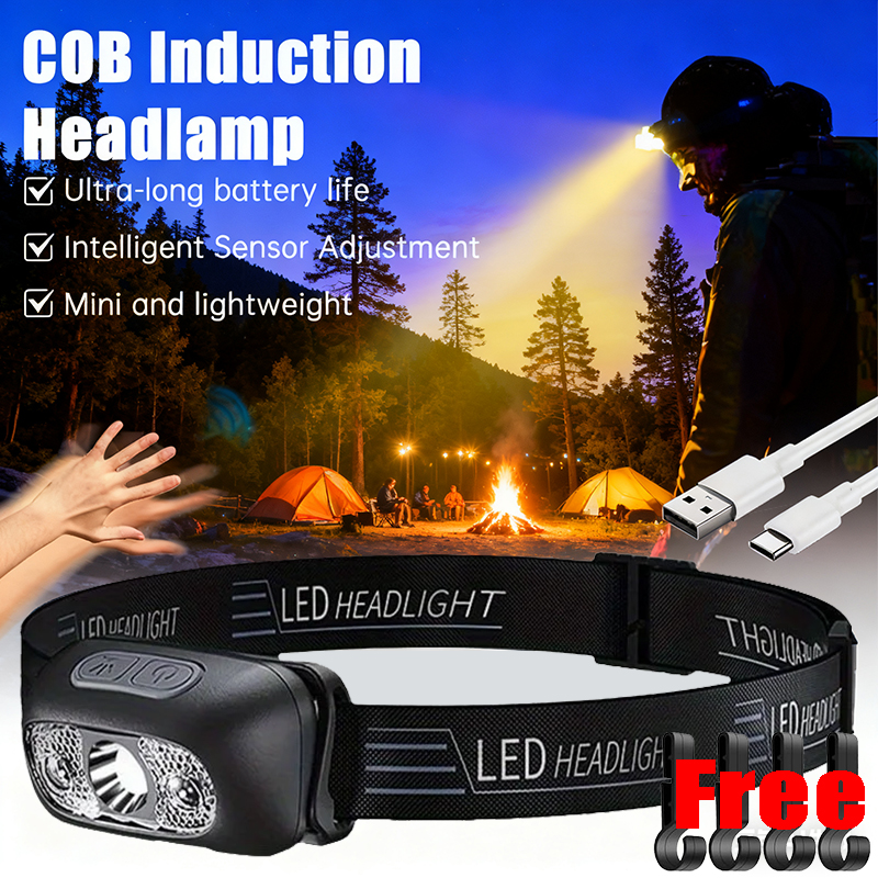 Led Headlight Bulbs - Strong Light Headlamp Portable LED Sensor