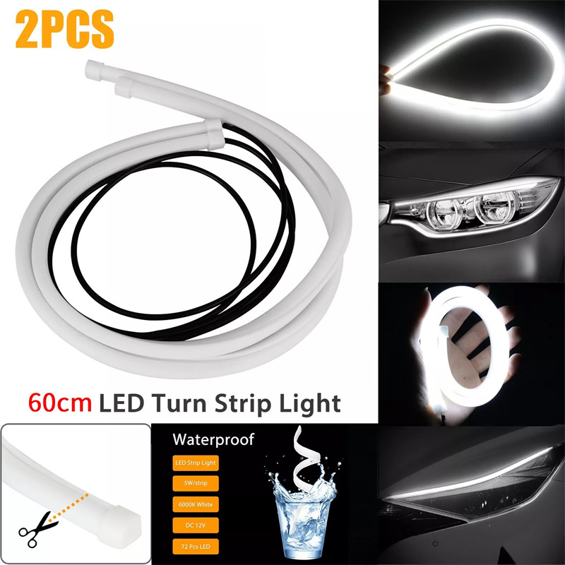 2 PCS DRL 60CM LED Strip Light – обзор и цена Led Headlight Bulbs