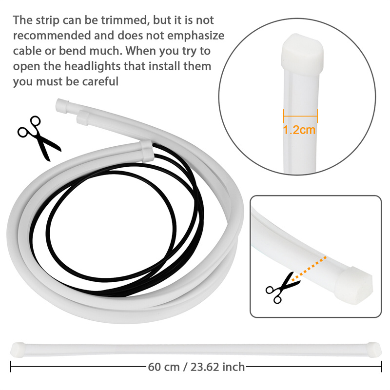 2 PCS DRL 60CM LED Strip Light – обзор и цена Led Headlight Bulbs