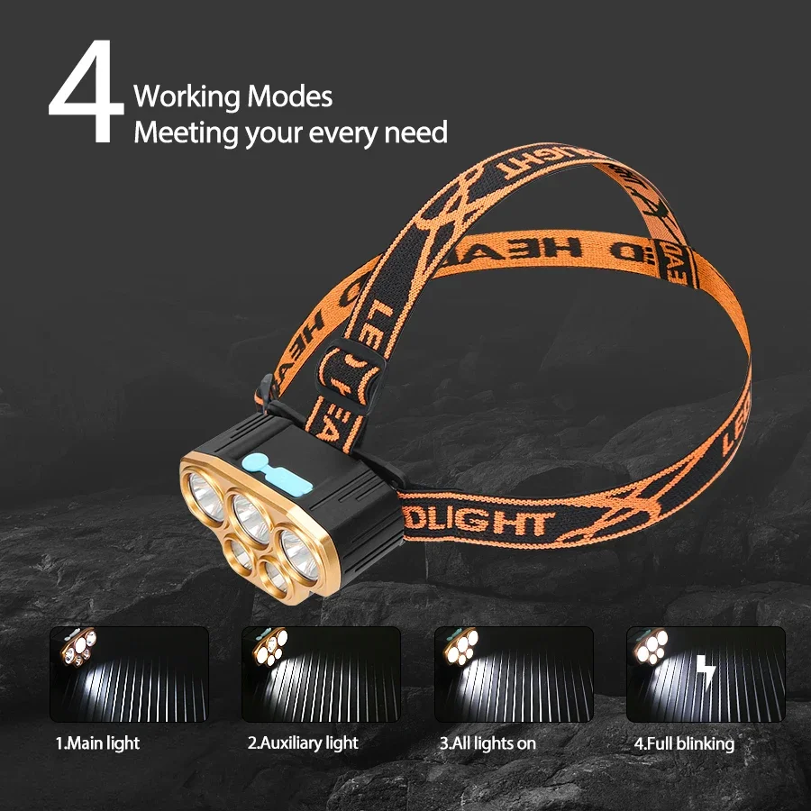Rechargeable 5 LED Headlight U – обзор и цена Led Headlight Bulbs