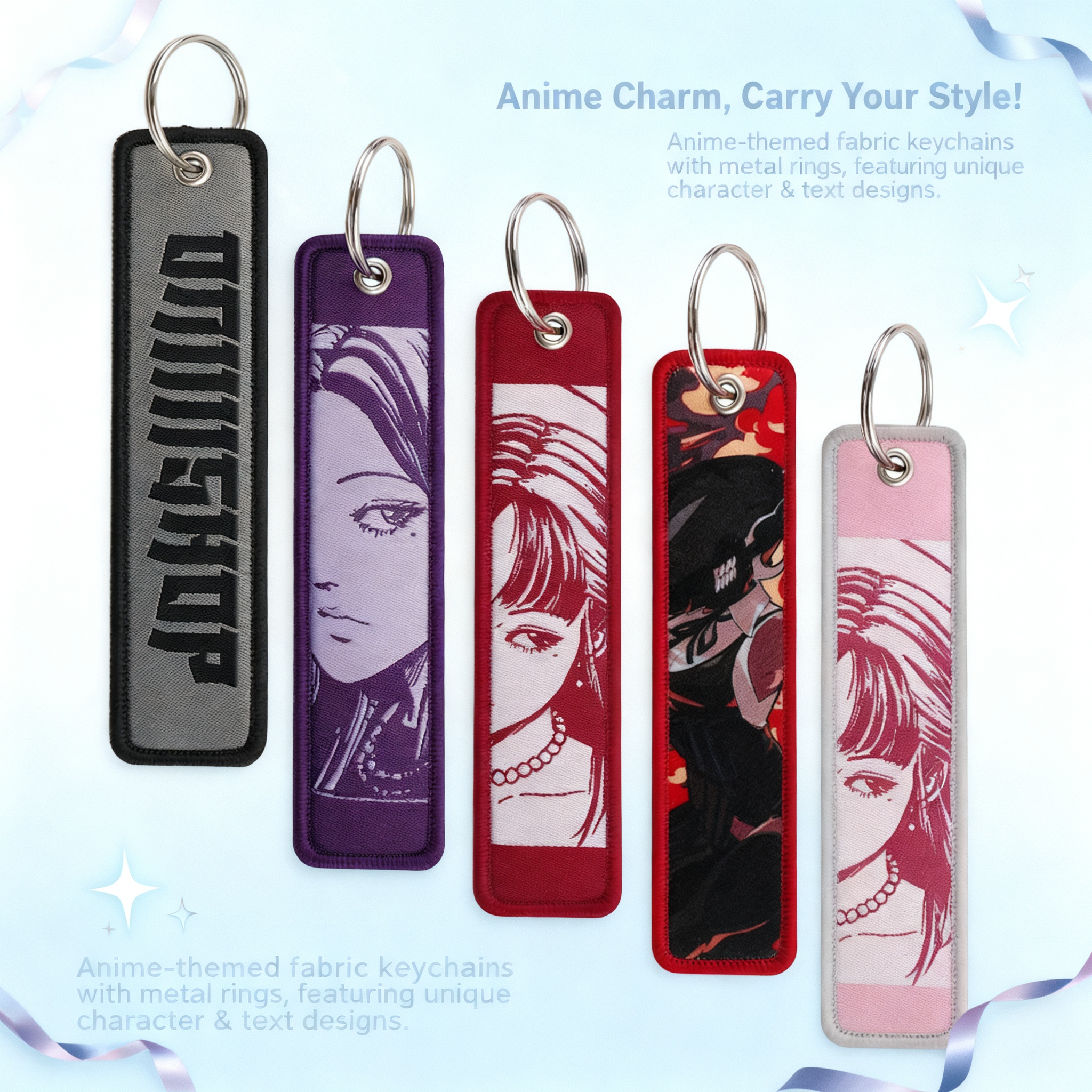 Anime Girls Embroidery Key Fob – обзор и цена Car Accessories Japan