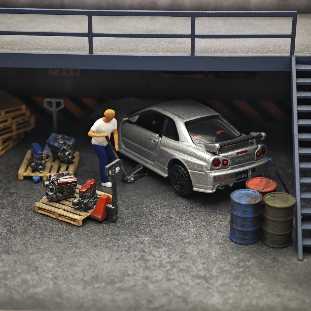 1:64 Car Model Repair Shop Sce – обзор и цена Car Accessories For Decoration