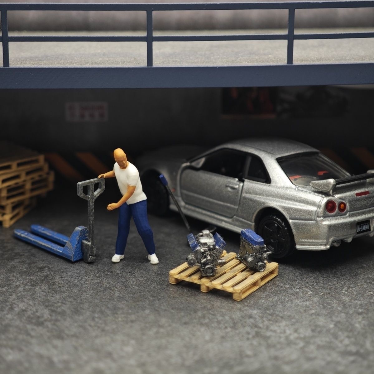 1:64 Car Model Repair Shop Sce – обзор и цена Car Accessories For Decoration