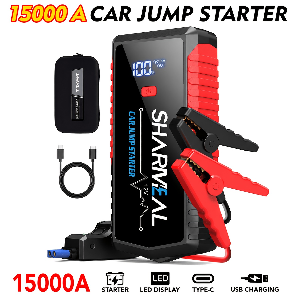 10000A/13000A/15000A Single-St – обзор и цена Portable Jump Starter