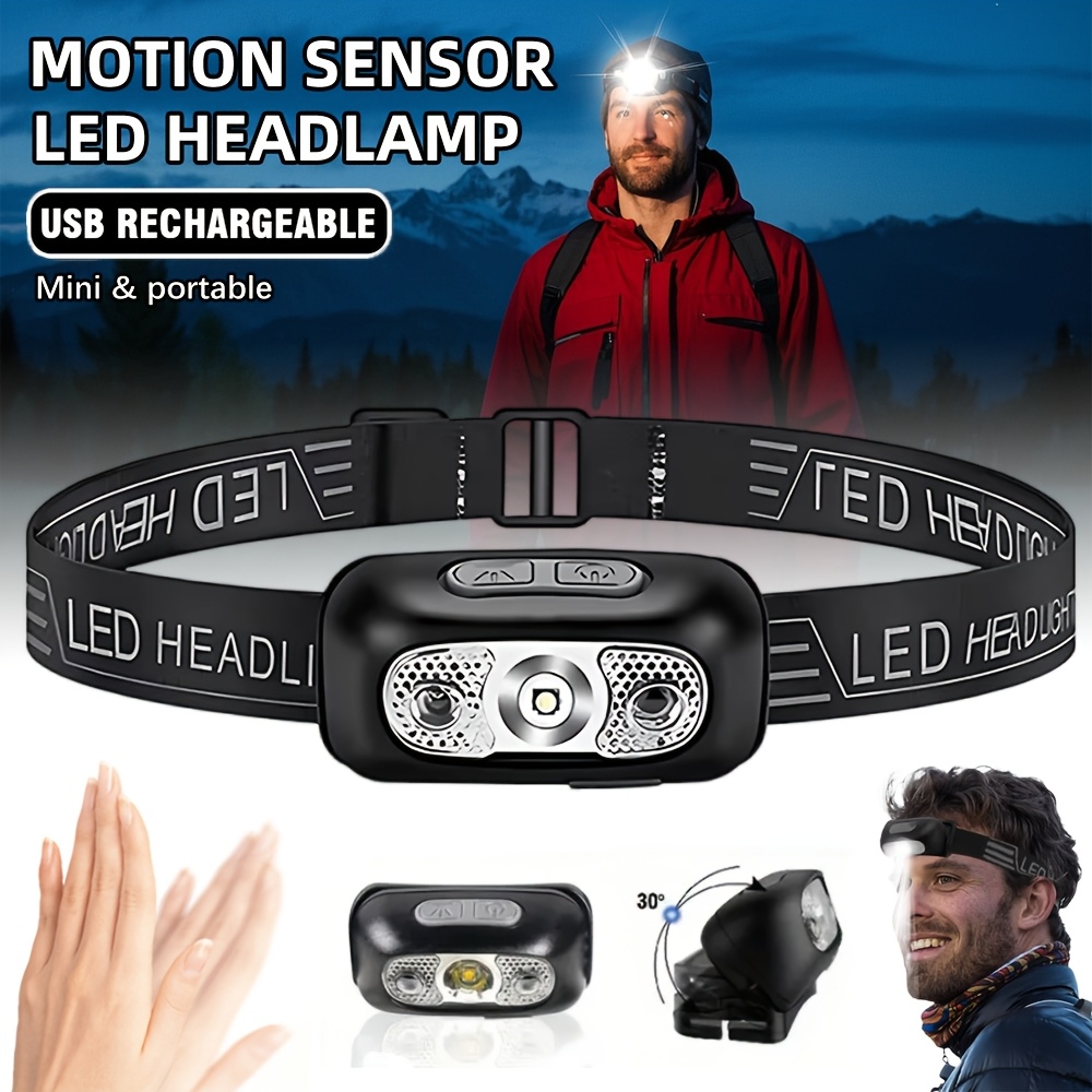 Motion Sensor Rechargeable Hea – обзор и цена Led Headlight Bulbs