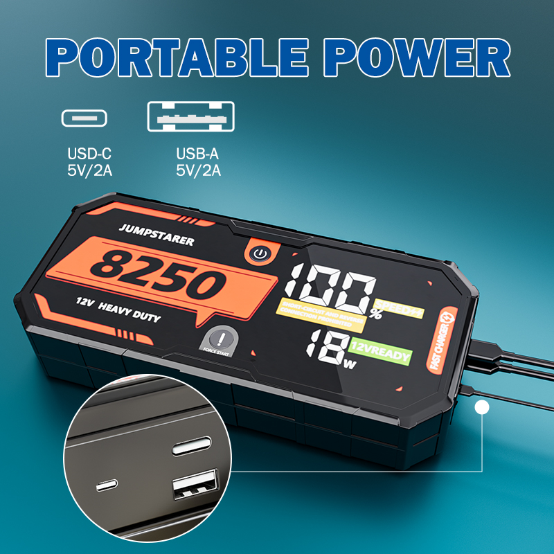 Car Battery 8250 Jump Starter  – обзор и цена Portable Jump Starter