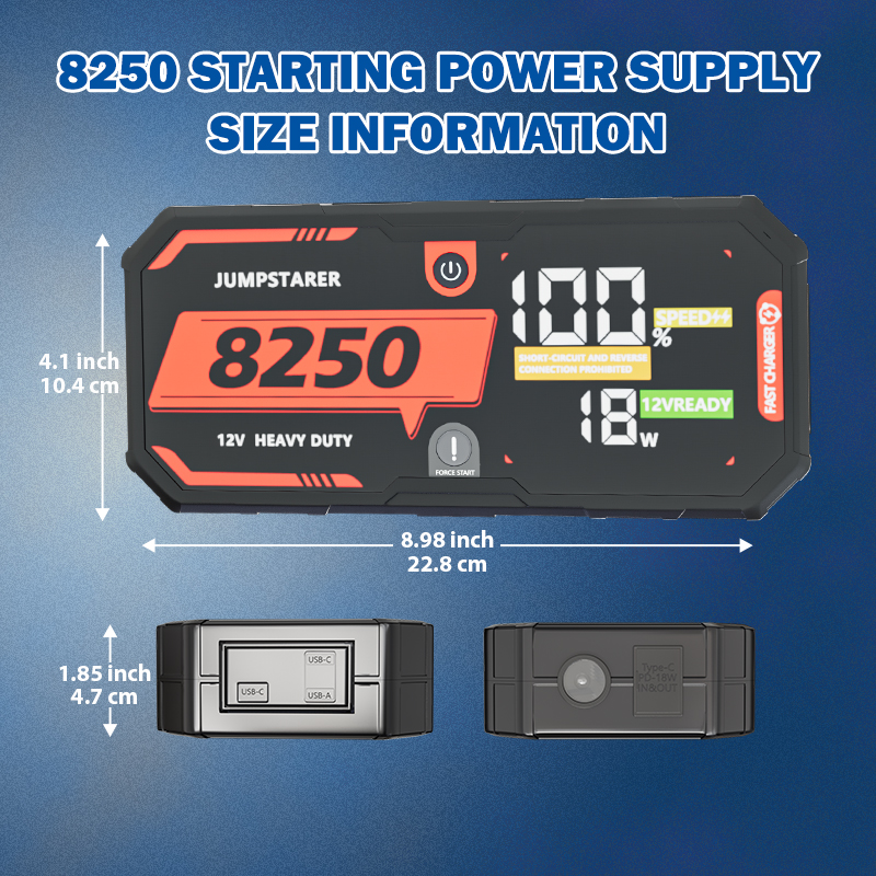 Car Battery 8250 Jump Starter  – обзор и цена Portable Jump Starter