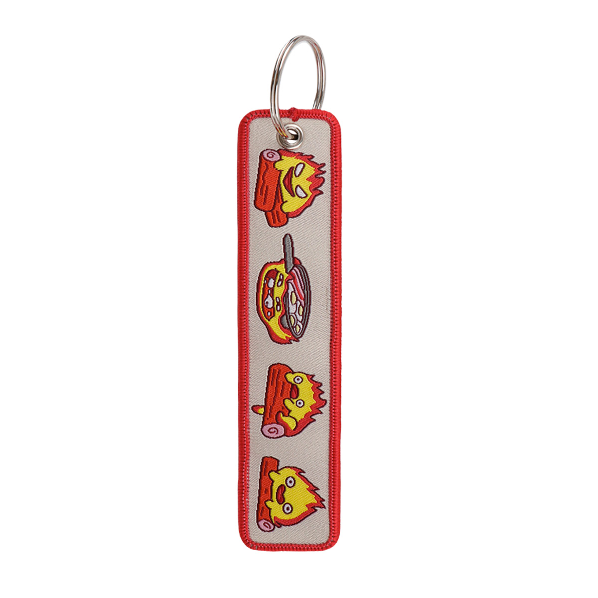 Anime Fire Embroidery Key Fobs – обзор и цена Car Accessories For Decoration