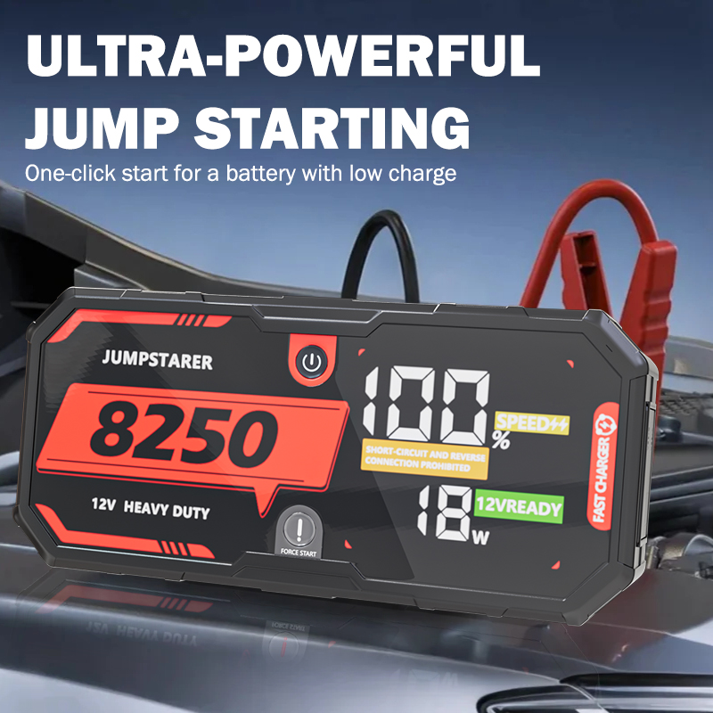 8250A 12V Car Jump Starter Por – обзор и цена Portable Jump Starter