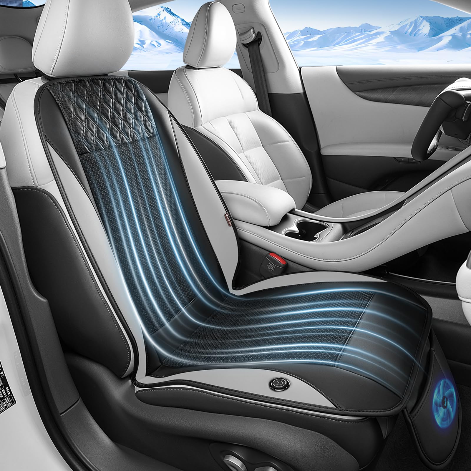Cooling Car Seat Cover With 3- – обзор и цена Leather Car Seat Cover