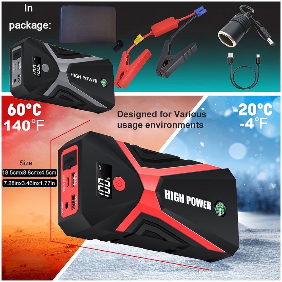 12V Portable Car Jump Starter  – обзор и цена Portable Jump Starter