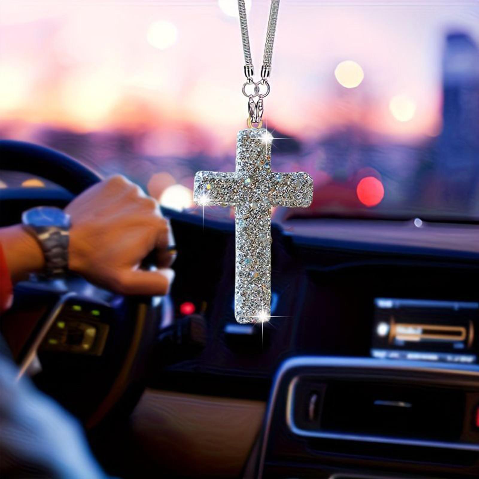 Car Pendant Cross Crystal Rhin – обзор и цена Car Accessories For Women