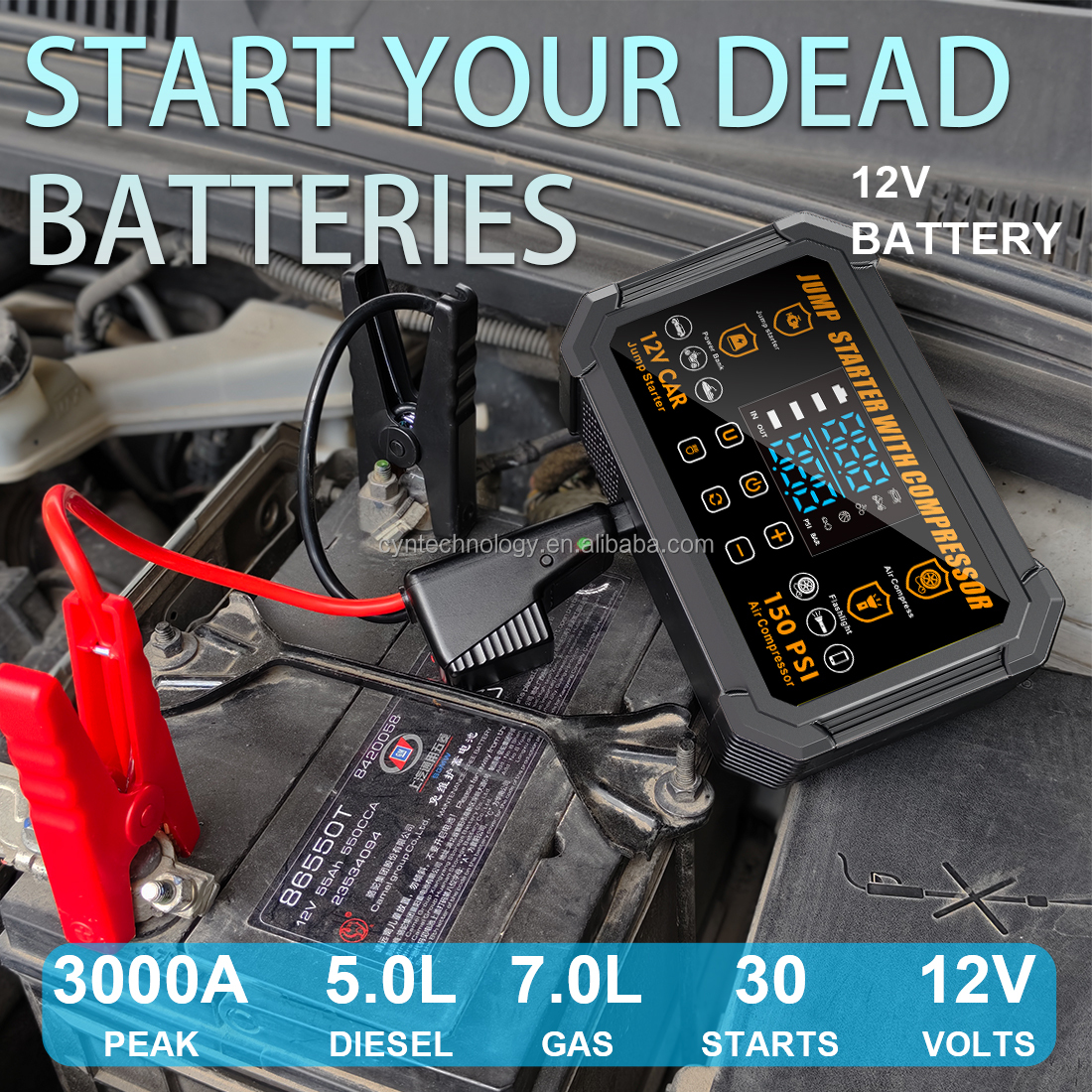 Portable 3000A Peak 22200mAh H – обзор и цена Portable Jump Starter