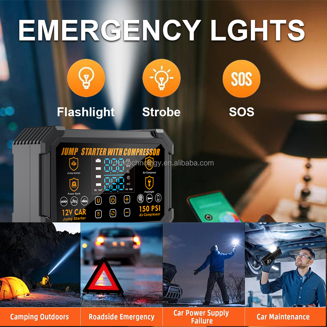 Portable 3000A Peak 22200mAh H – обзор и цена Portable Jump Starter