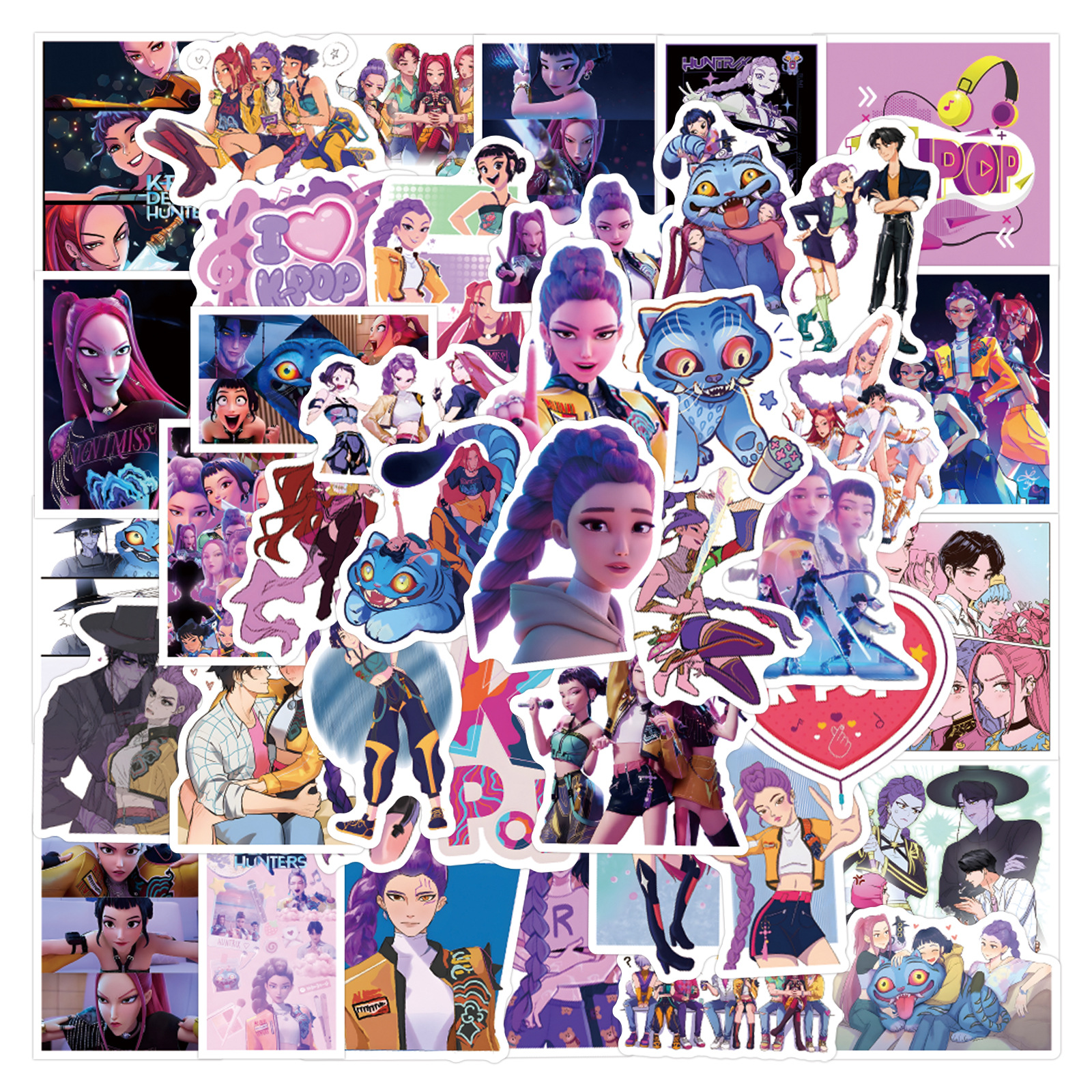 55/110pcs K-Pop Anime cartoon  – обзор и цена Car Accessories For Decoration